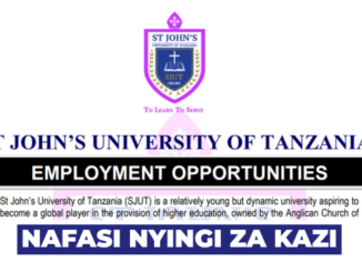 Jobs at St John’s University of Tanzania (SJUT), St John’s University of Tanzania (SJUT) Jobs 2026, Ajira Mpya SJUT, Ajira Mpya SJUT2026, Ajira Mpya St John’s University of Tanzania