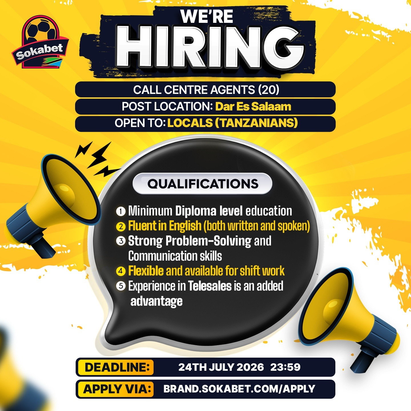 Jobs at Sokabet Tanzania, Ajira Mpya Sokabet Tanzania, Sokabet Tanzania Jobs 2026, Nafasi za Kazi Sokabet Tanzania, Ajira Mpya Tanzania 2026