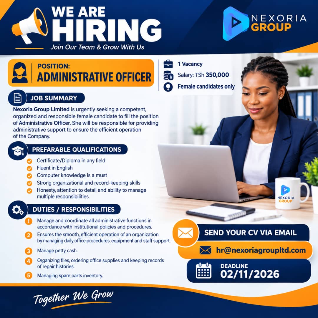 Ajira Mpya Nexoria Group Ltd, Jobs at Nexoria Group Ltd, Nafasi za Kazi Nexoria Group Ltd, Nexoria Group Ltd Jobs 2026, AjiraLeo Tanzania, Jobs